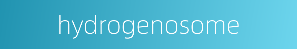 hydrogenosome的同义词