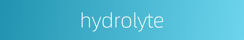 hydrolyte的同义词