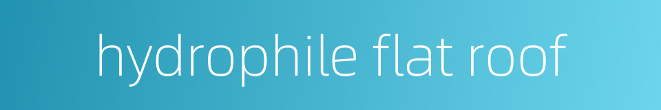 hydrophile flat roof的同义词