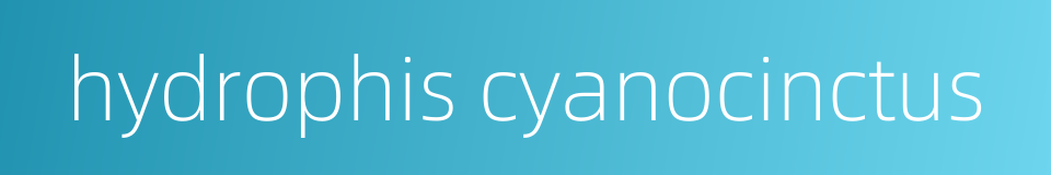 hydrophis cyanocinctus的同义词
