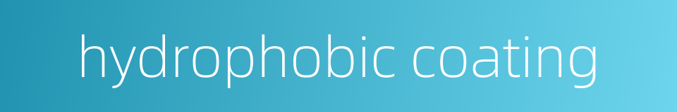 hydrophobic coating的同义词