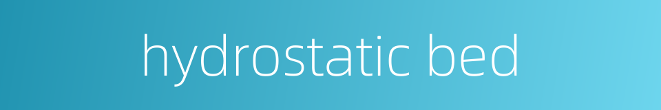 hydrostatic bed的同义词