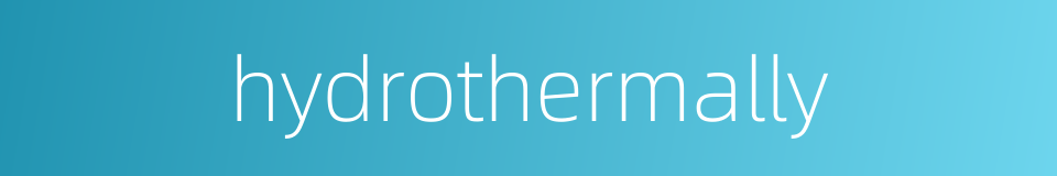 hydrothermally的同义词