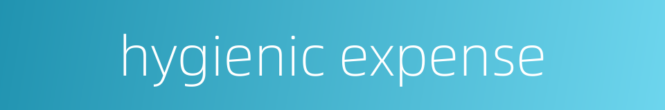 hygienic expense的同义词