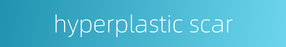 hyperplastic scar的同义词