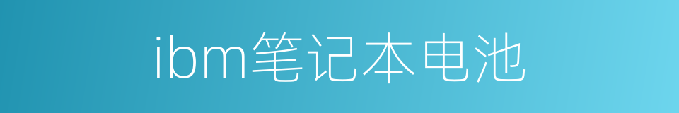 ibm笔记本电池的同义词