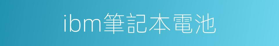 ibm筆記本電池的同義詞