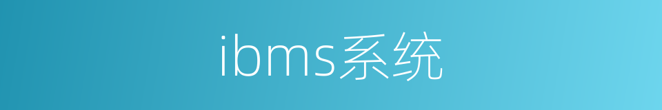 ibms系统的同义词