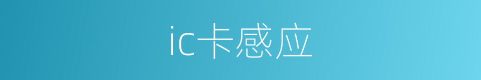 ic卡感应的同义词