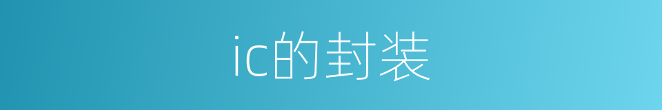 ic的封装的同义词