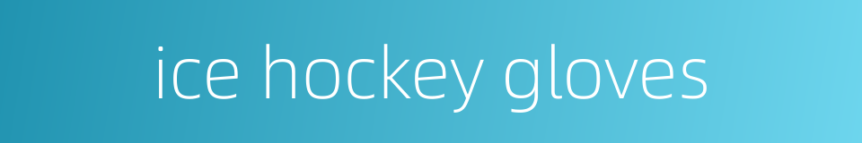ice hockey gloves的同义词