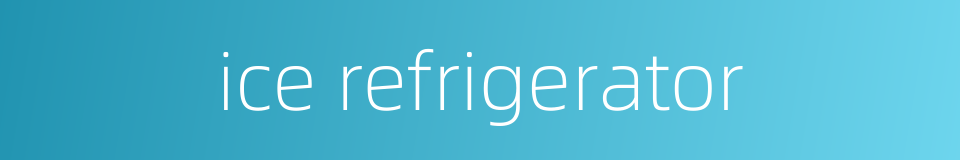 ice refrigerator的同义词