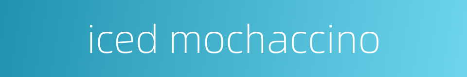 iced mochaccino的同义词