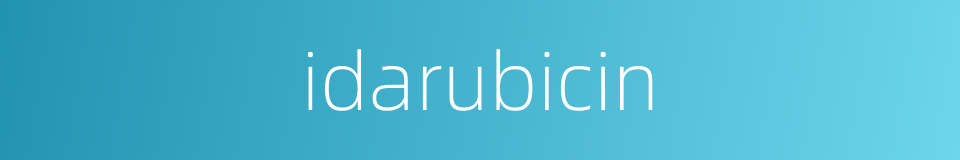 idarubicin的同义词
