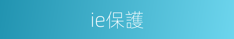 ie保護的同義詞