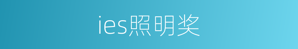 ies照明奖的同义词