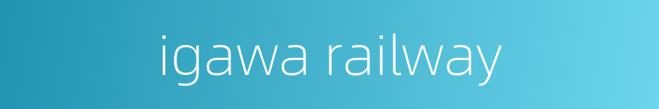 igawa railway的同义词