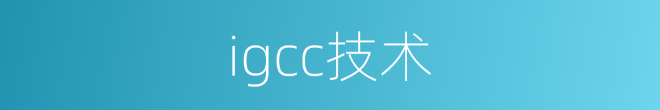 igcc技术的同义词