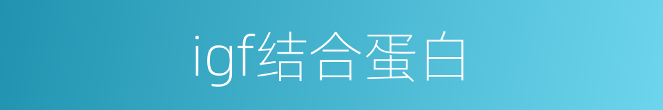 igf结合蛋白的同义词
