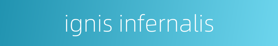 ignis infernalis的同义词