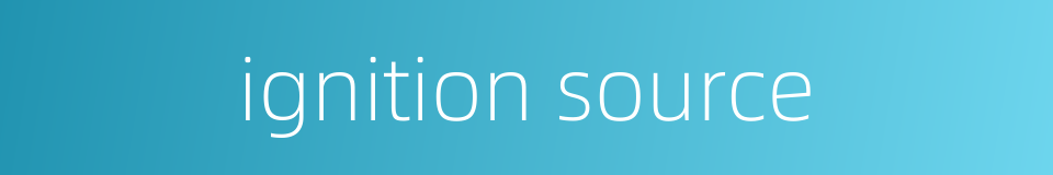 ignition source的同义词
