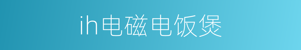 ih电磁电饭煲的同义词