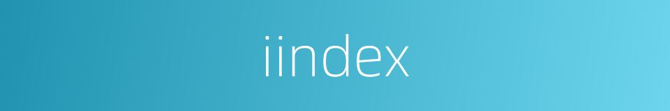 iindex的同义词