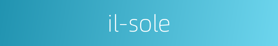 il-sole的同义词