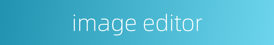 image editor的同义词
