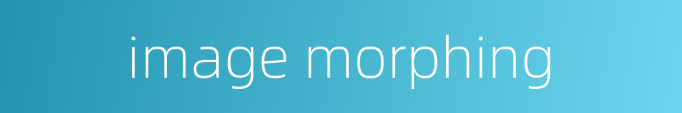 image morphing的同义词