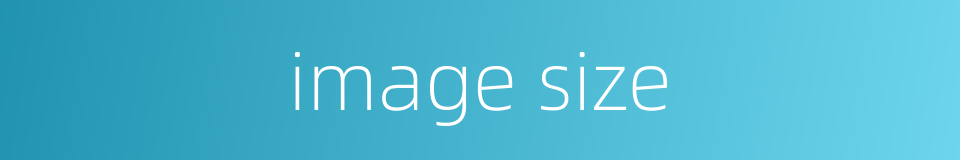 image size的同义词