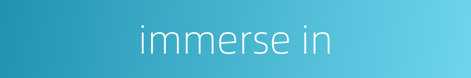 immerse in的同义词