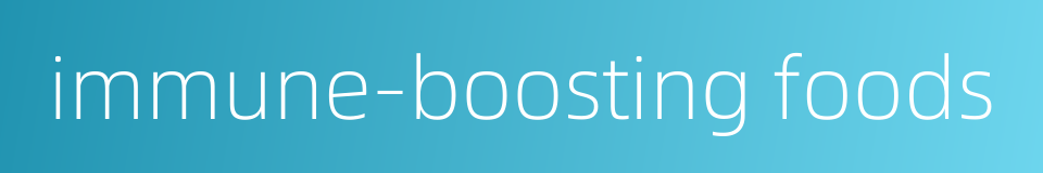 immune-boosting foods的同义词