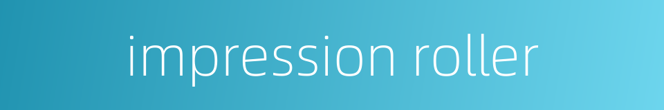 impression roller的同义词