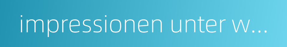 impressionen unter wasser的同义词