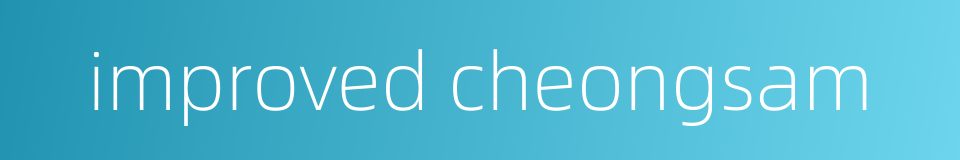 improved cheongsam的同义词