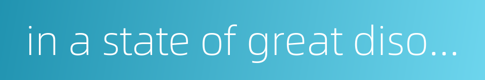 in a state of great disorder的同义词