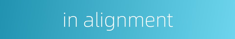 in alignment的同义词