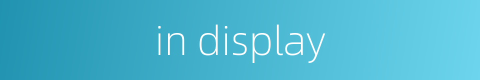 in display的同义词