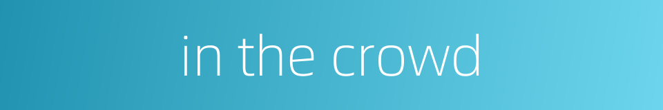 in the crowd的同义词