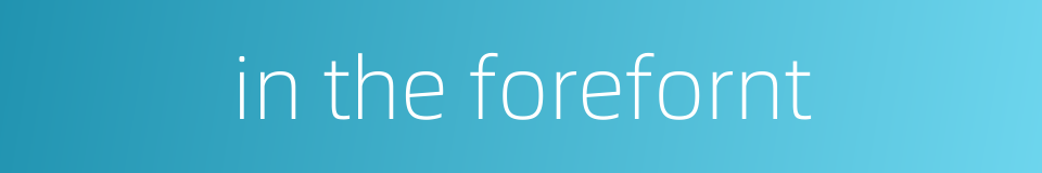 in the forefornt的同义词