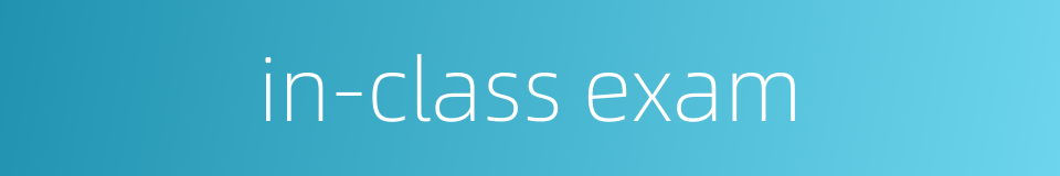 in-class exam的同义词