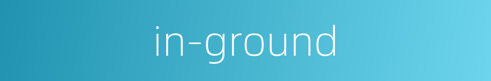 in-ground的同义词