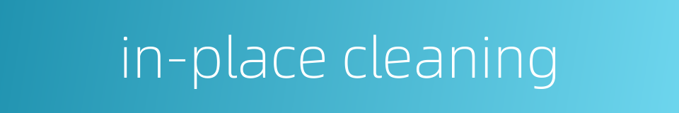 in-place cleaning的同义词