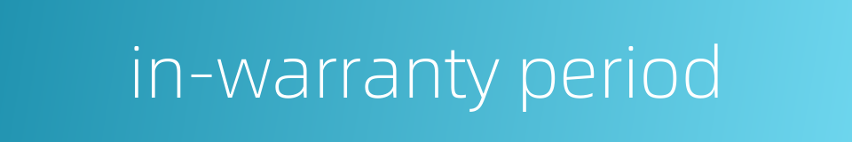 in-warranty period的同义词