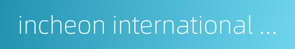incheon international airport的同义词