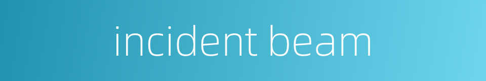 incident beam的同义词