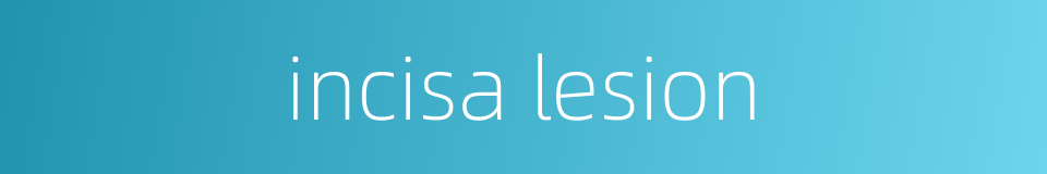 incisa lesion的同义词