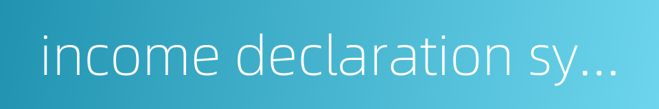 income declaration system的同义词