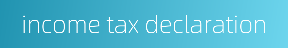 income tax declaration的同义词